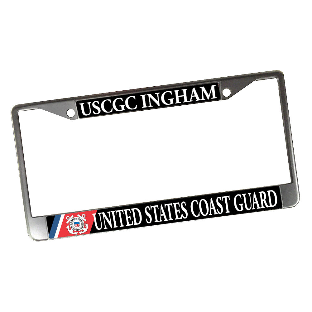 License Plate Frame - United States Coast Guard USCGC Ingham