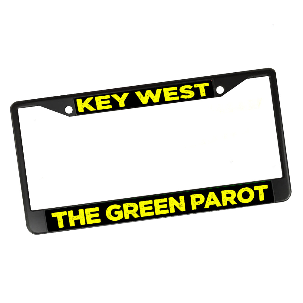 License Plate Frame - Green Parrot Bar Key West