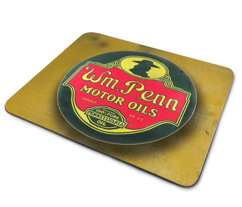 Mouse Pad - Vintage Wm. Penn Motor Oils Sign Design