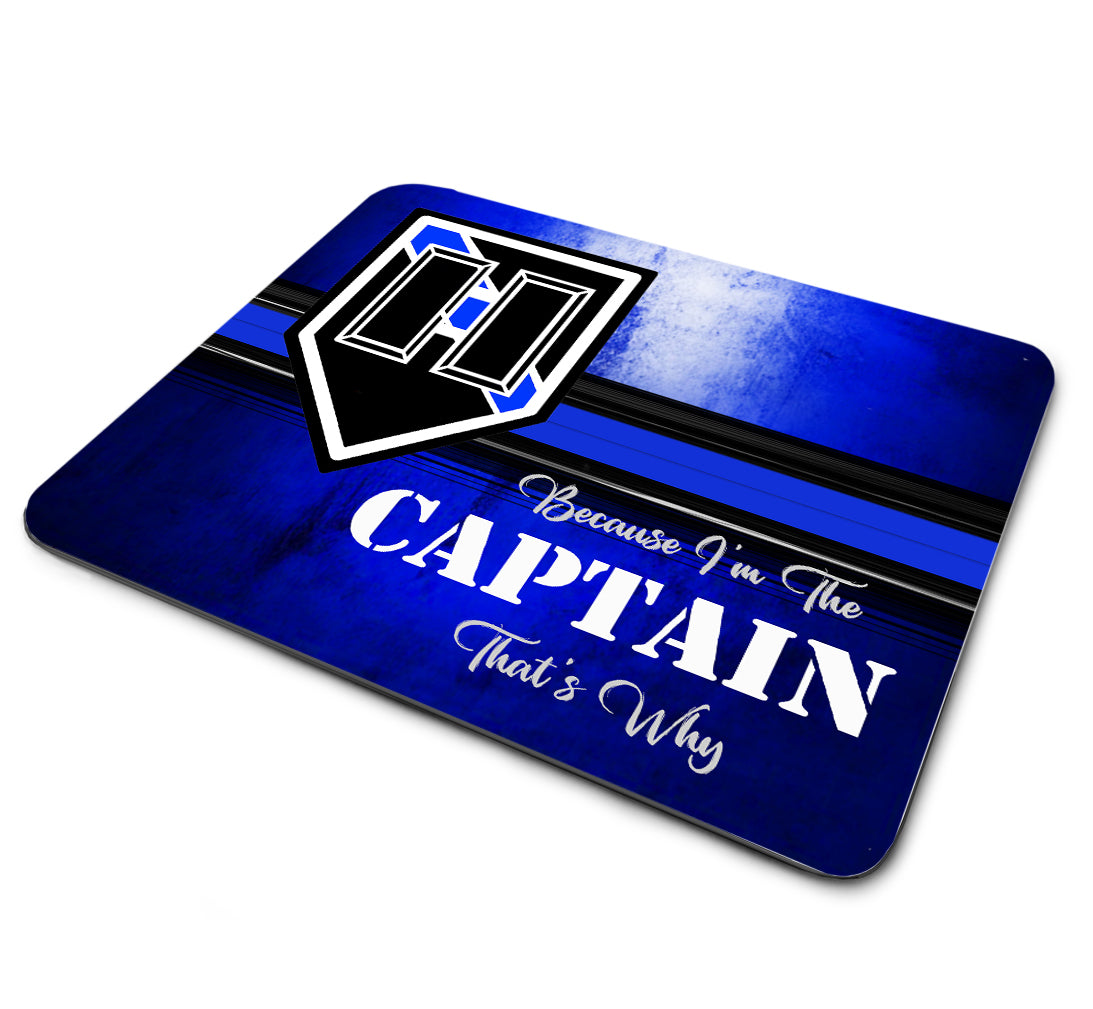 Mouse Pad - Thin Blue Line Police Sheriff Ranks Because I am The....