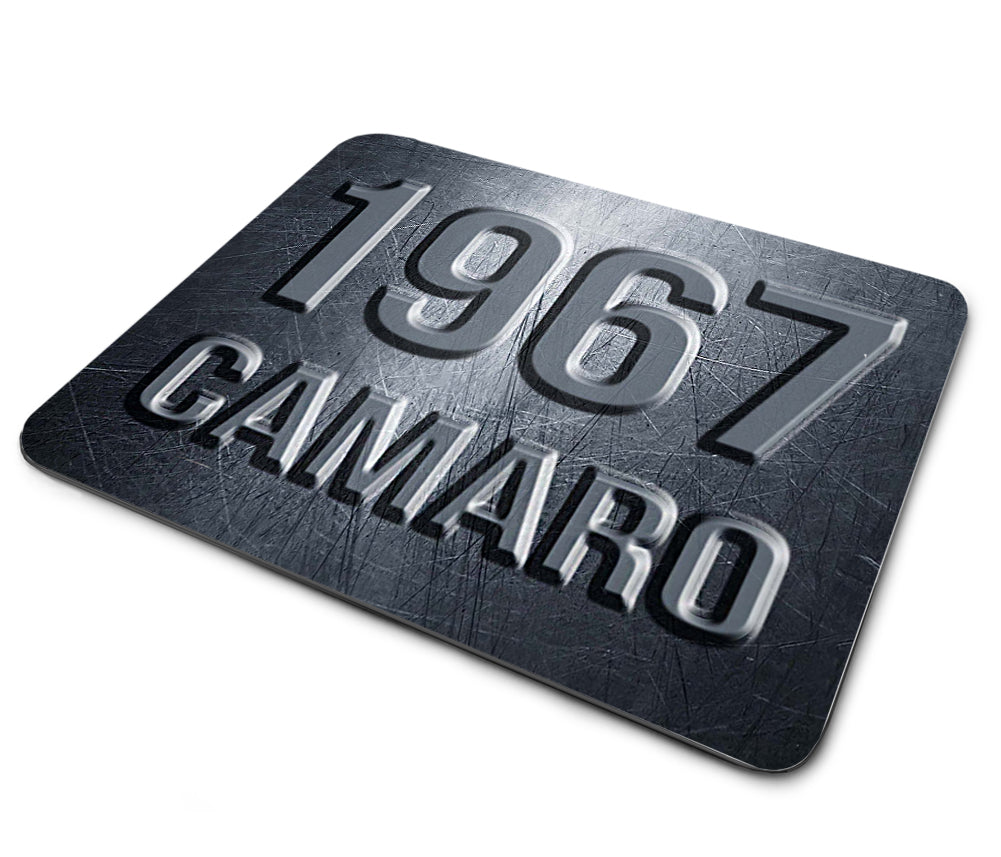 Mouse Pad - 1967 Camaro Gray Metal Design Classic Car