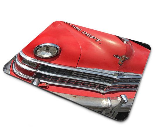 Mouse Pad - Firefighters City Fire Department Chief's Car