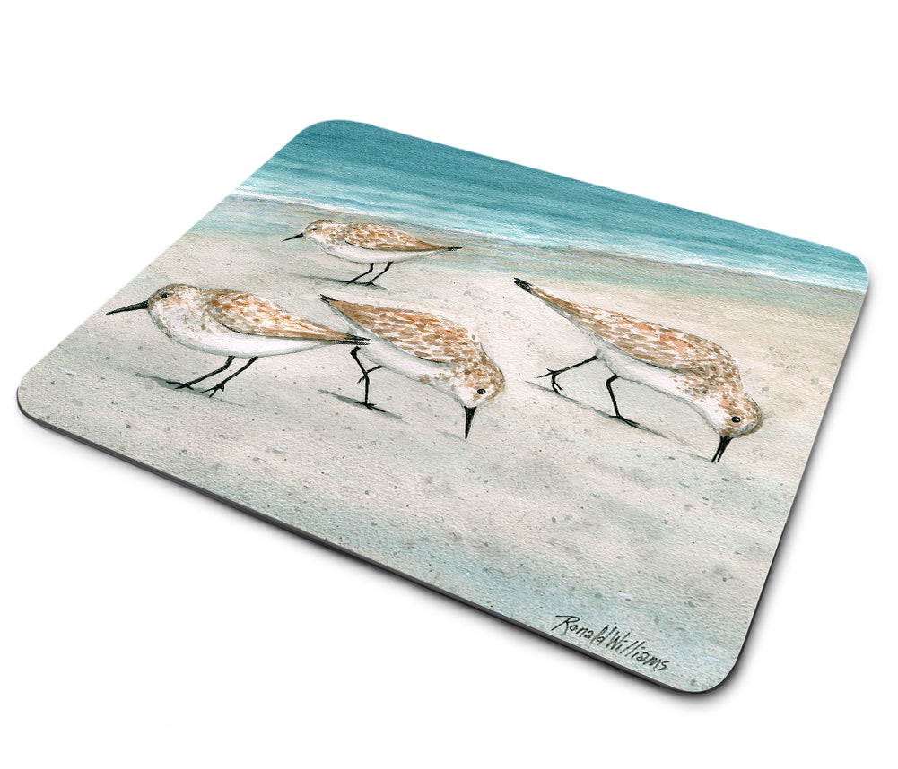 Mouse Pad - Ronald Williams Sand Piper Birds on the Beach