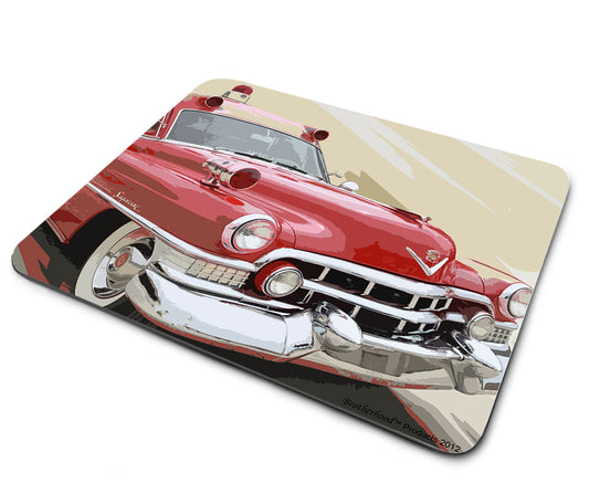 Mouse Pad - Old Cadillac First Responder's Ambulance