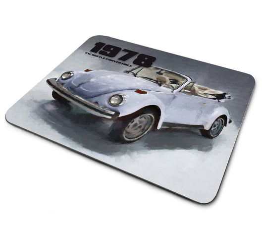 Mouse Pad - 1978 VW Beetle Convertible Classic Car