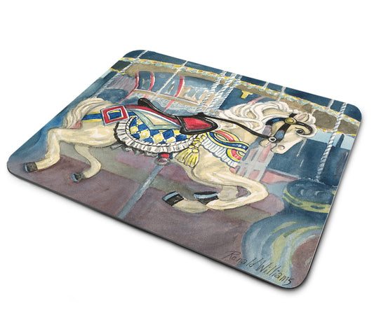 Mouse Pad - Ronald Williams Carolina Beach NC Merry Go Round Carousel Horse