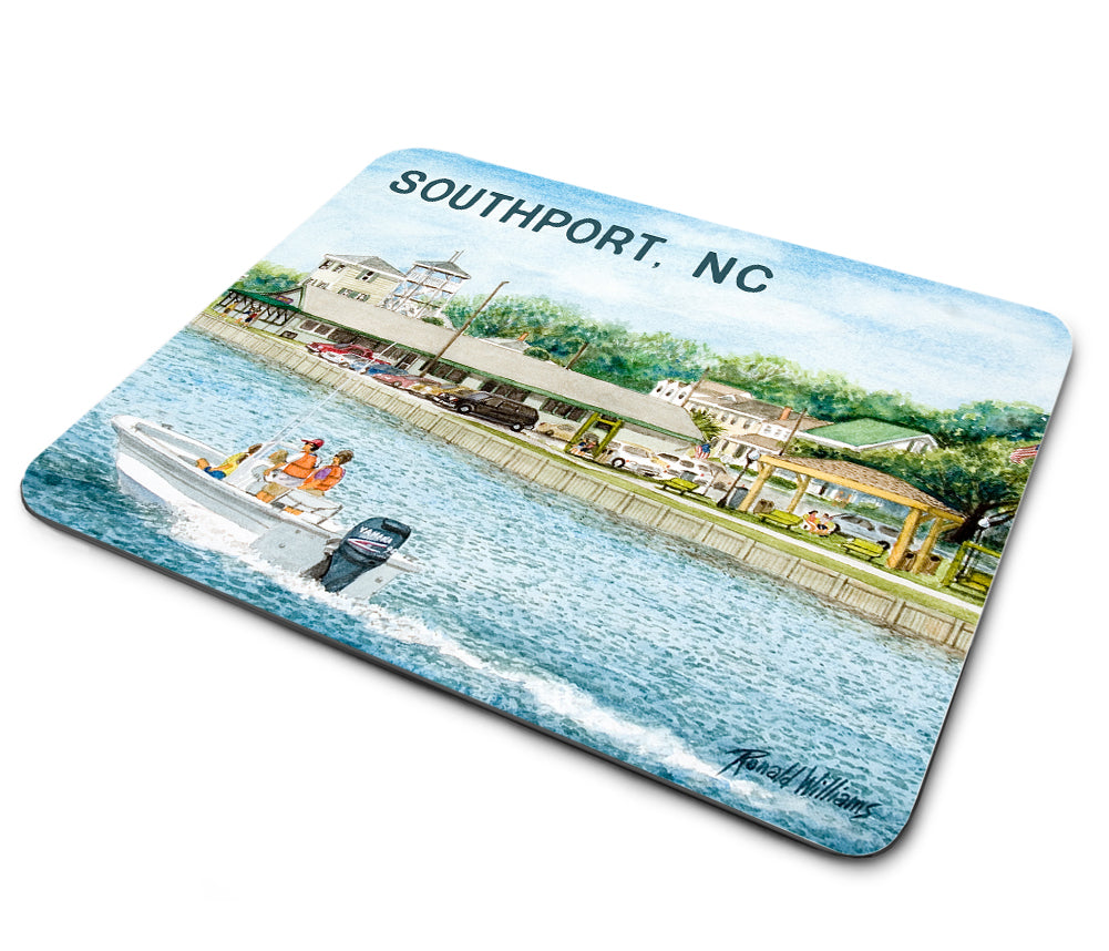 Mouse Pad - Ronald Williams Southport North Carolina Waterway