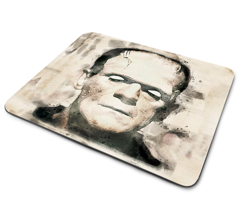 Mouse Pad - Horror Movie Monster Frankenstein Watercolor Design