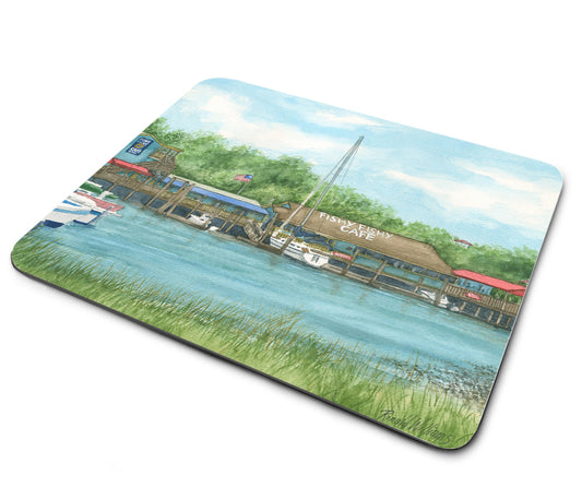 Mouse Pad - Ronald Williams Fishy Fishy Cafe Southport NC