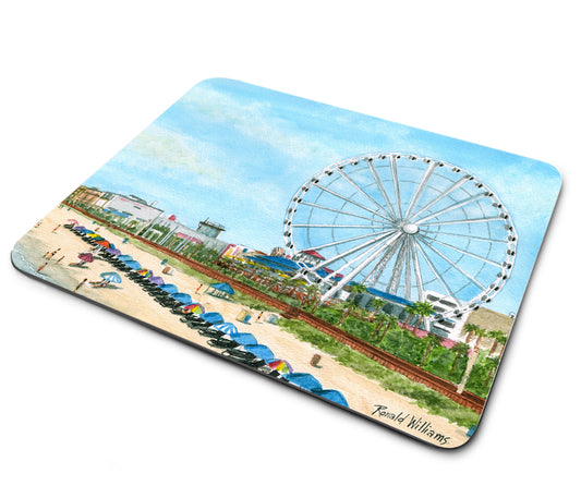 Mouse Pad - Ronald Williams Myrtle Beach SC Big Ferris Wheel