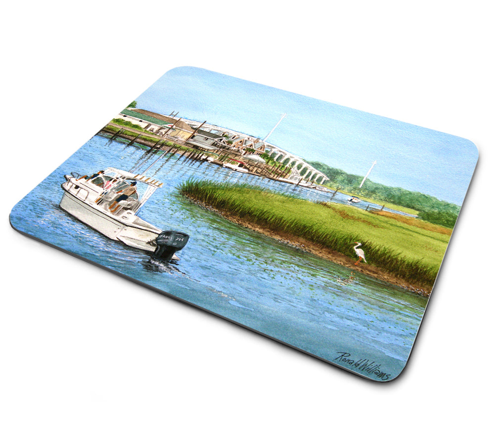 Mouse Pad - Ronald Williams Oak Island NC Waterway Bridge