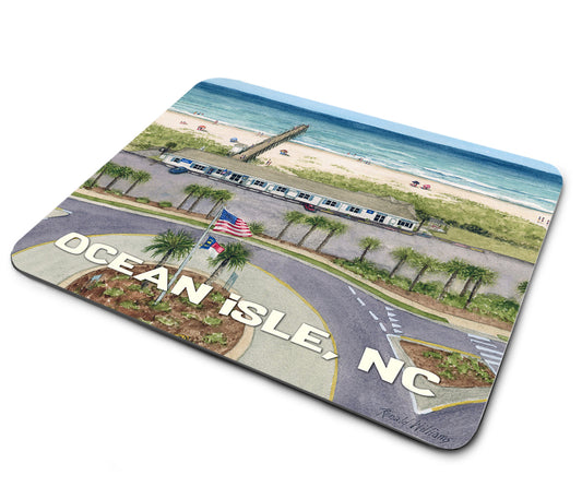 Mouse Pad - Ronald Williams Ocean Isle NC Fishing Pier