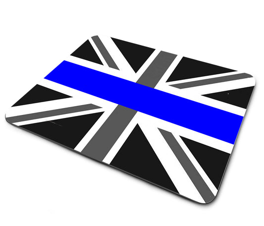 Mouse Pad - Thin Blue Line For Law Enforcement Great Britain Union Jack