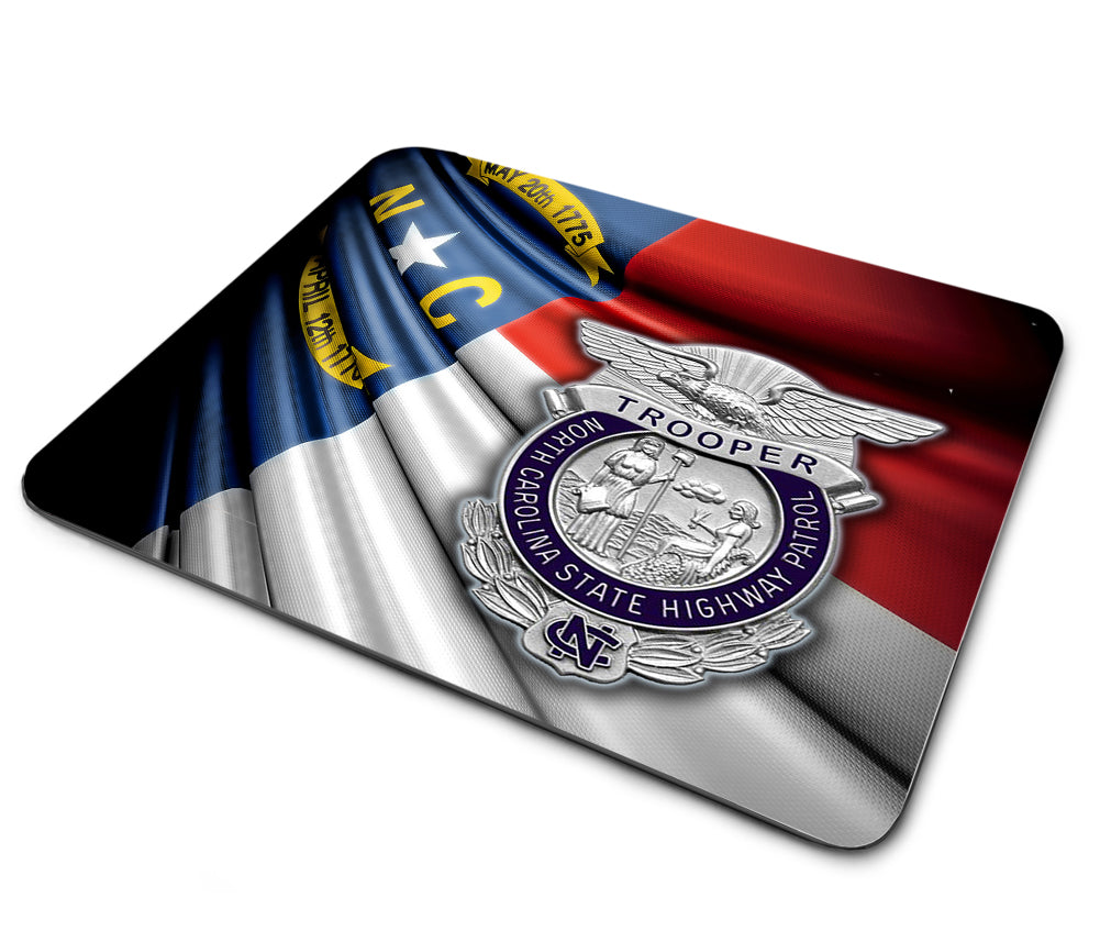 Mouse Pad - North Carolina State Highway Patrol Badge American Flag