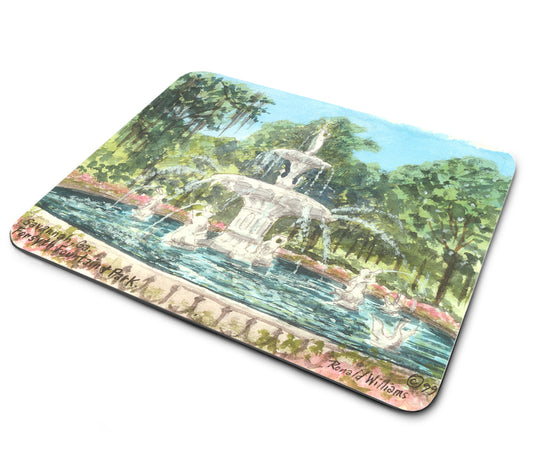 Mouse Pad - Ronald Williams Forsyth Fountain Savannah Ga.