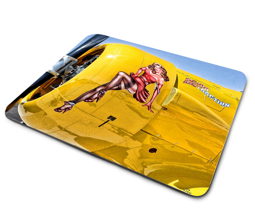 Mouse Pad - United States Air Force Nose Art Major Distraction