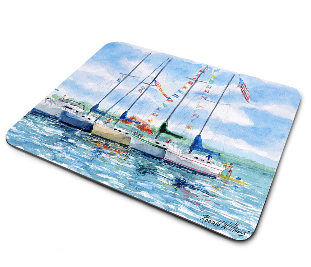 Mouse Pad - Ronald Williams Sail Boats Tied Together