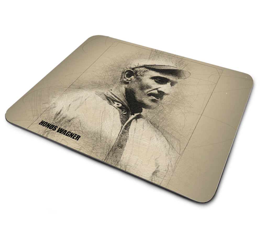 Mouse Pad - Honus Wagner Vintage Baseball Card Design