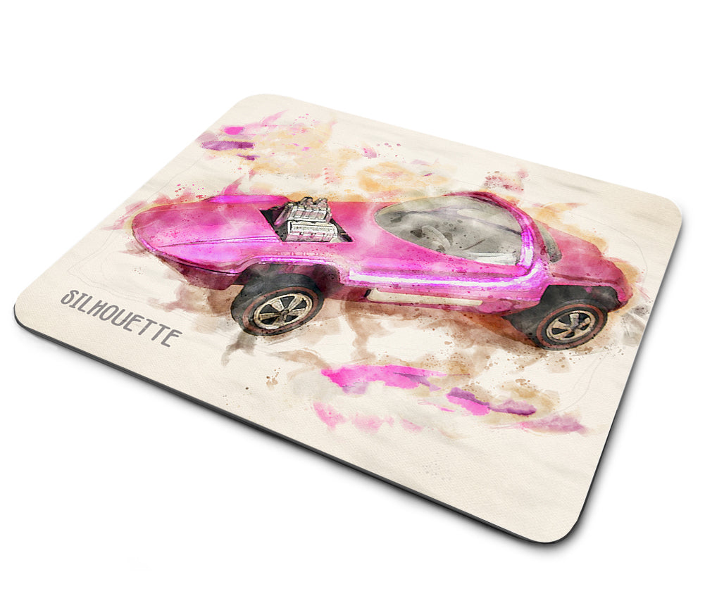 Mouse Pad - Hot Wheels Red Line Silhouette Toy Car