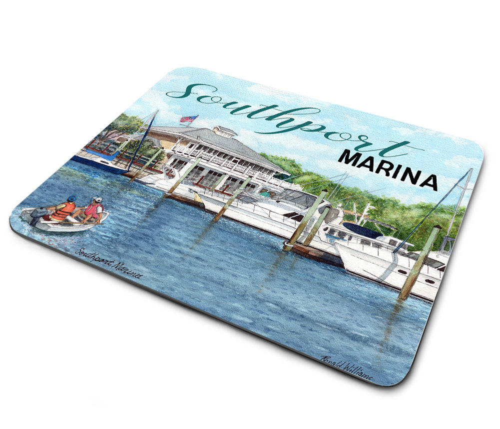 Mouse Pad - Ronald Williams Southport Marina Southport NC