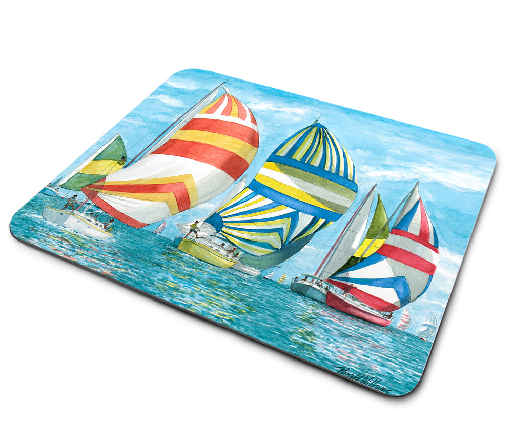 Mouse Pad - Ronald Williams Spinnaker Sailing Sail Boats