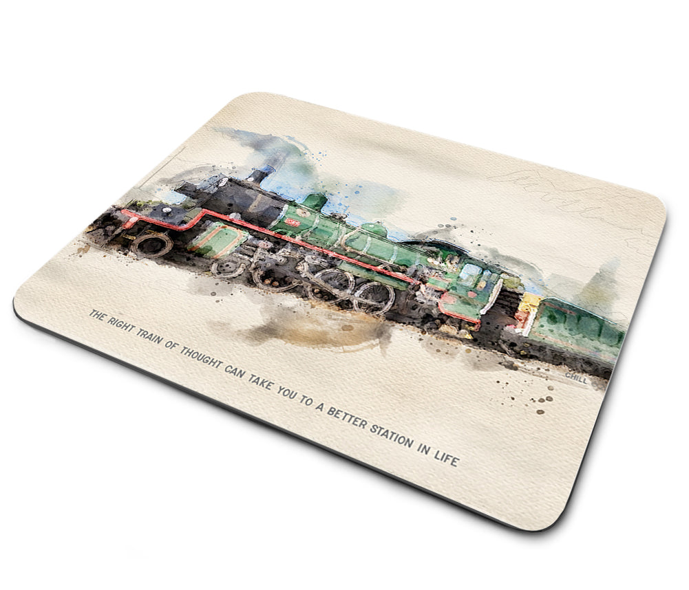 Mouse Pad - Steam Engine Train The Right Train of Thought