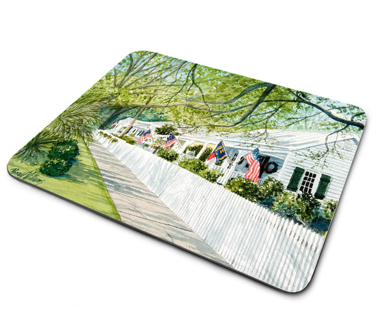 Mouse Pad - Ronald Williams Patriotic Homes White Picket Fence