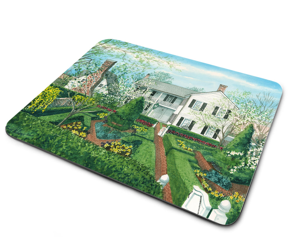 Mouse Pad - Ronald Williams Old House with Flower Garden