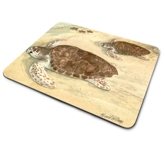 Mouse Pad - Ronald Williams Brown Sea Turtles and Hatchlings