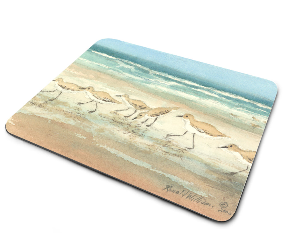 Mouse Pad - Ronald Williams Sand Piper Birds On The Beach