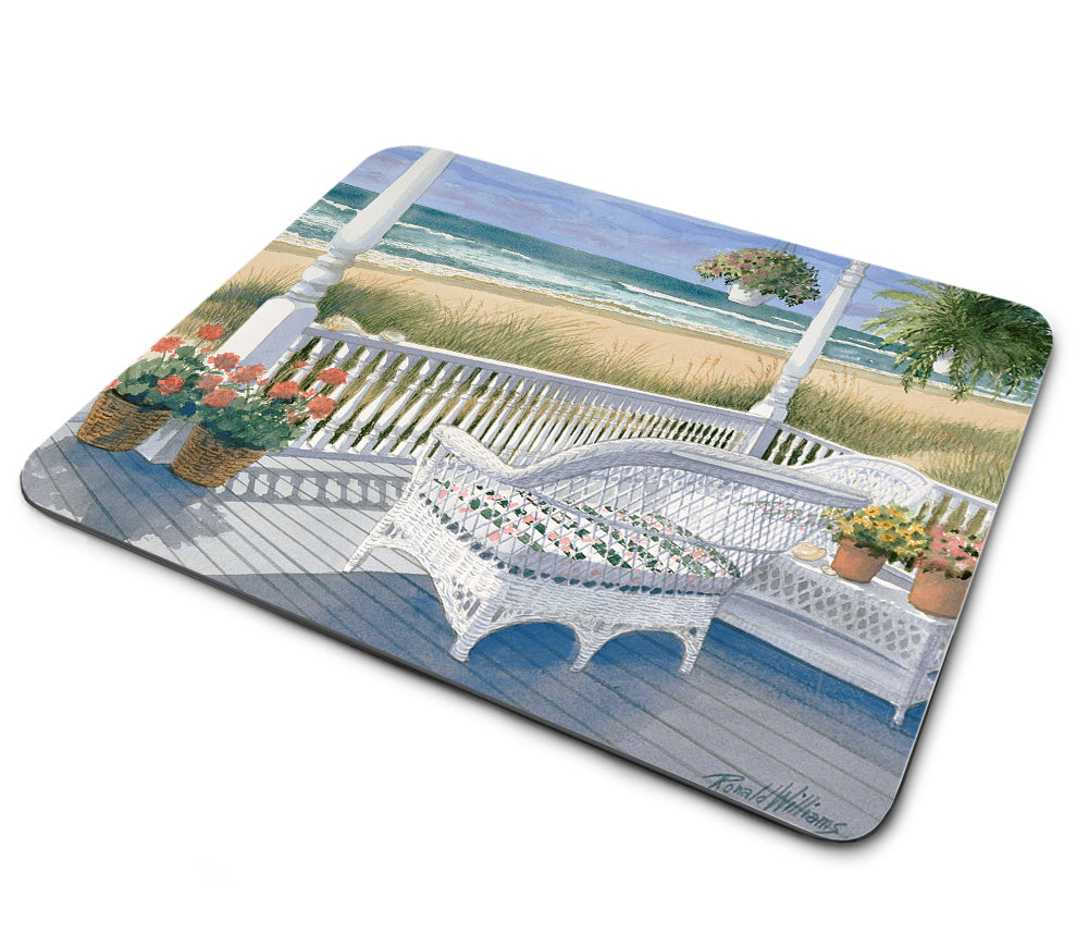 Mouse Pad - Ronald Williams Cottage Porch By The Sea