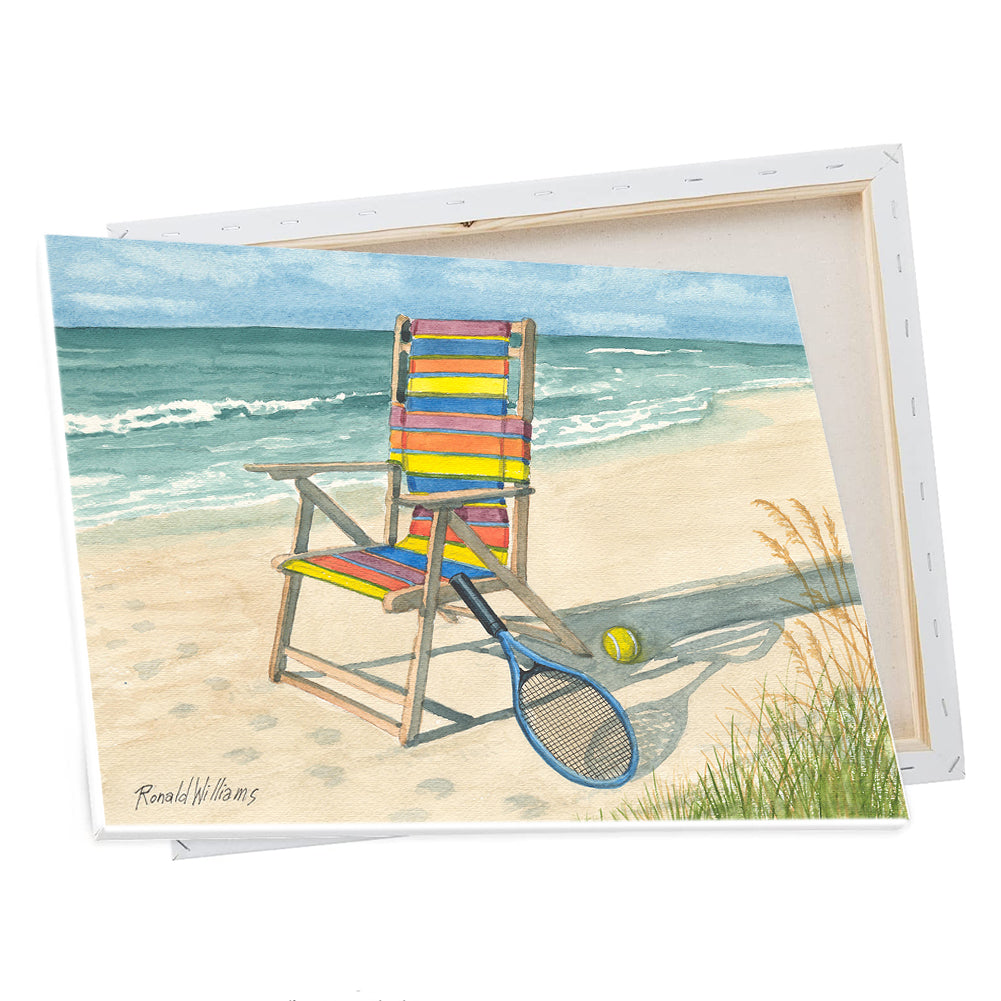 Wall Art - Ronald Williams Beach Chair and Tennis Racquet