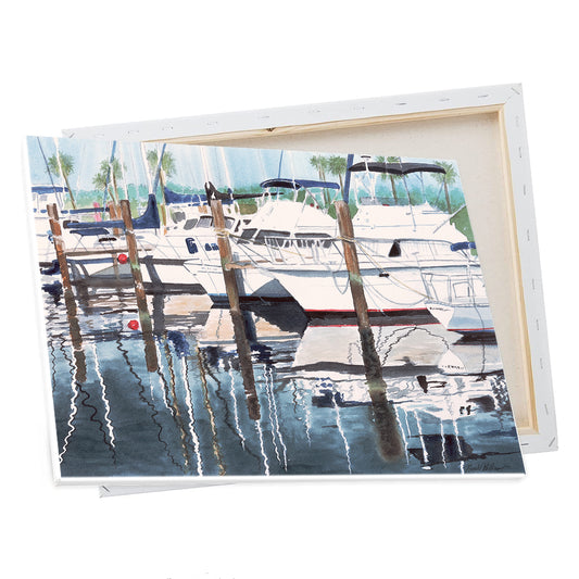 Wall Art - Ronald Williams Boats In The Marina