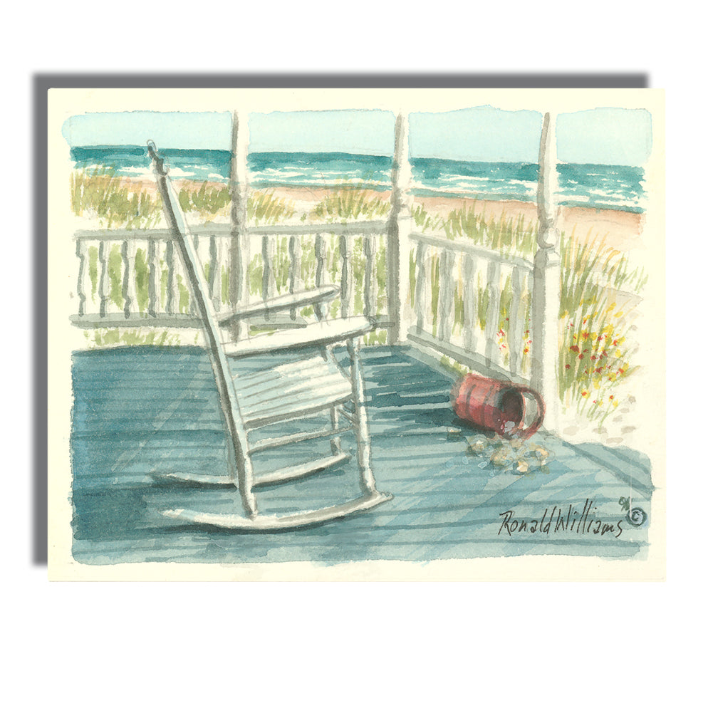 Wall Art - Ronald Williams Rocking Chair by the Beach