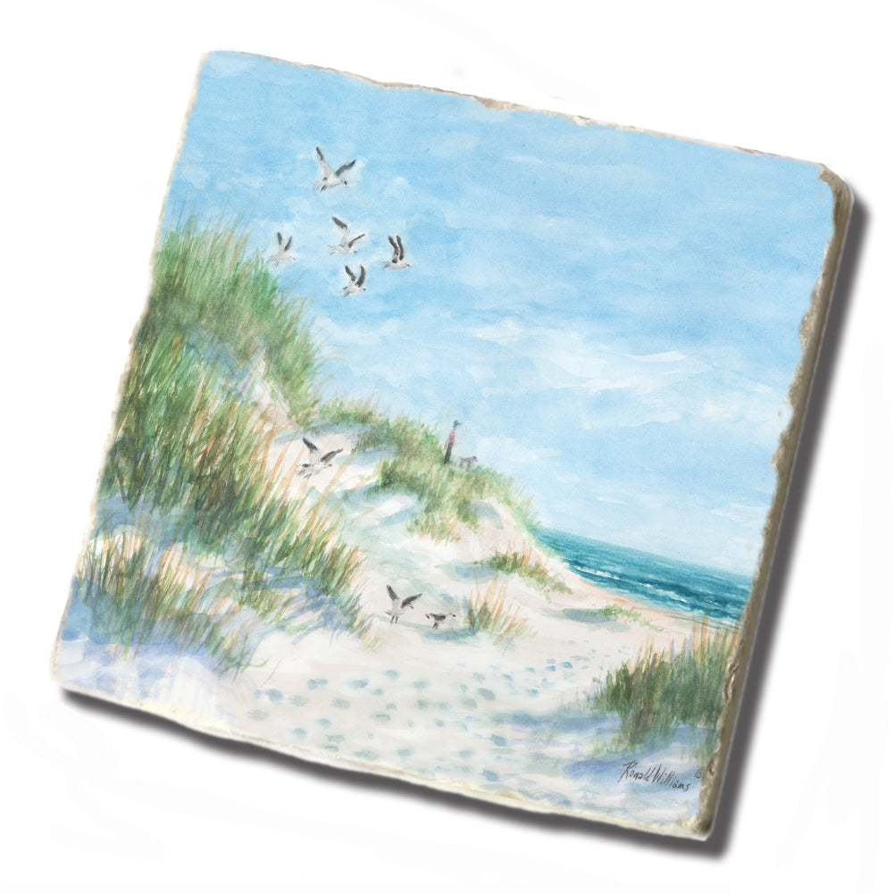 Tile Coaster - Ronald Williams Beach Sand Dunes