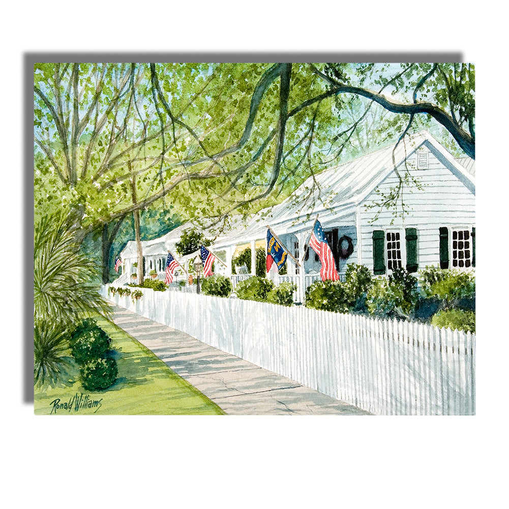 Wall Art - Ronald Williams Flags On The Porch