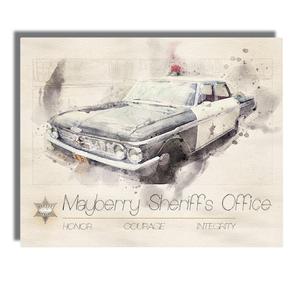 Wall Art - Mayberry Sheriff's Office Patrol Car