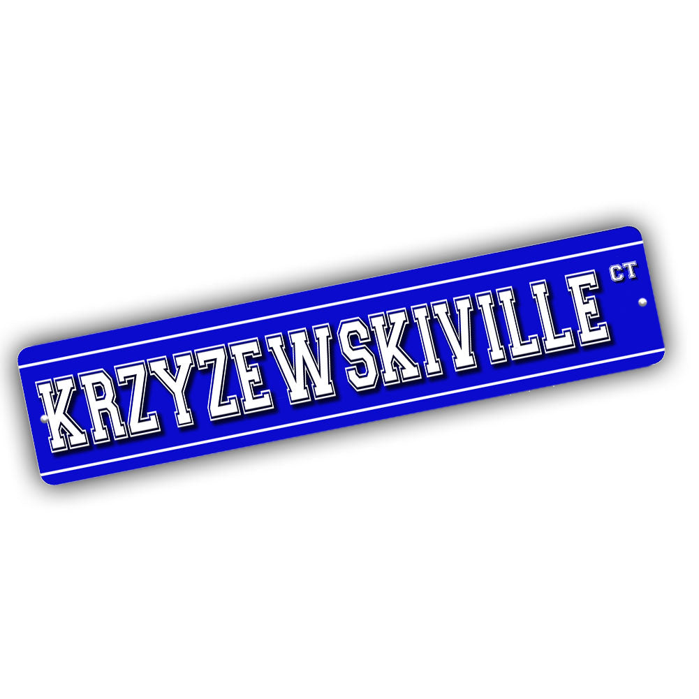 Street Sign 4x18 - Duke Coach K Krzyzewskiville Ct.