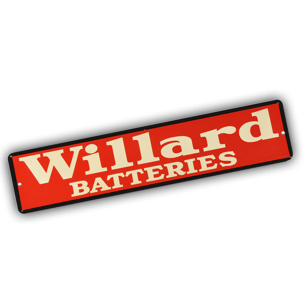 Street Sign 4x18 - Vintage Design Willard Batteries