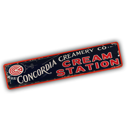 Street Sign 4x18 - Vintage Design Concordia Creamery Cream Station