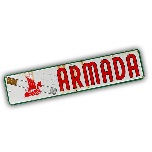 Street Sign 4x18 - Vintage Design Armada Tobacco