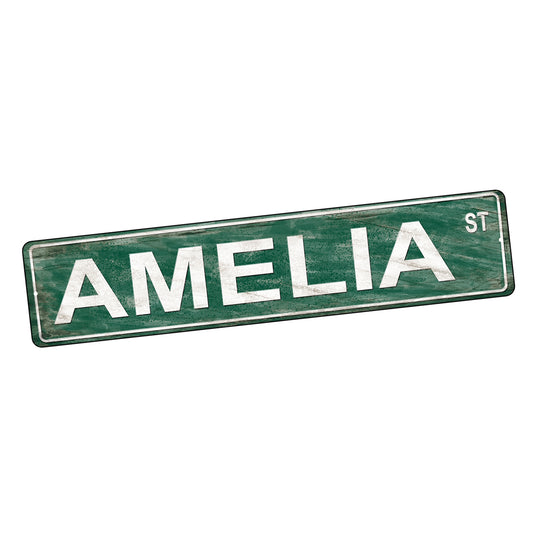 Street Sign 4x18 - Key West Street Names Green White Amelia St