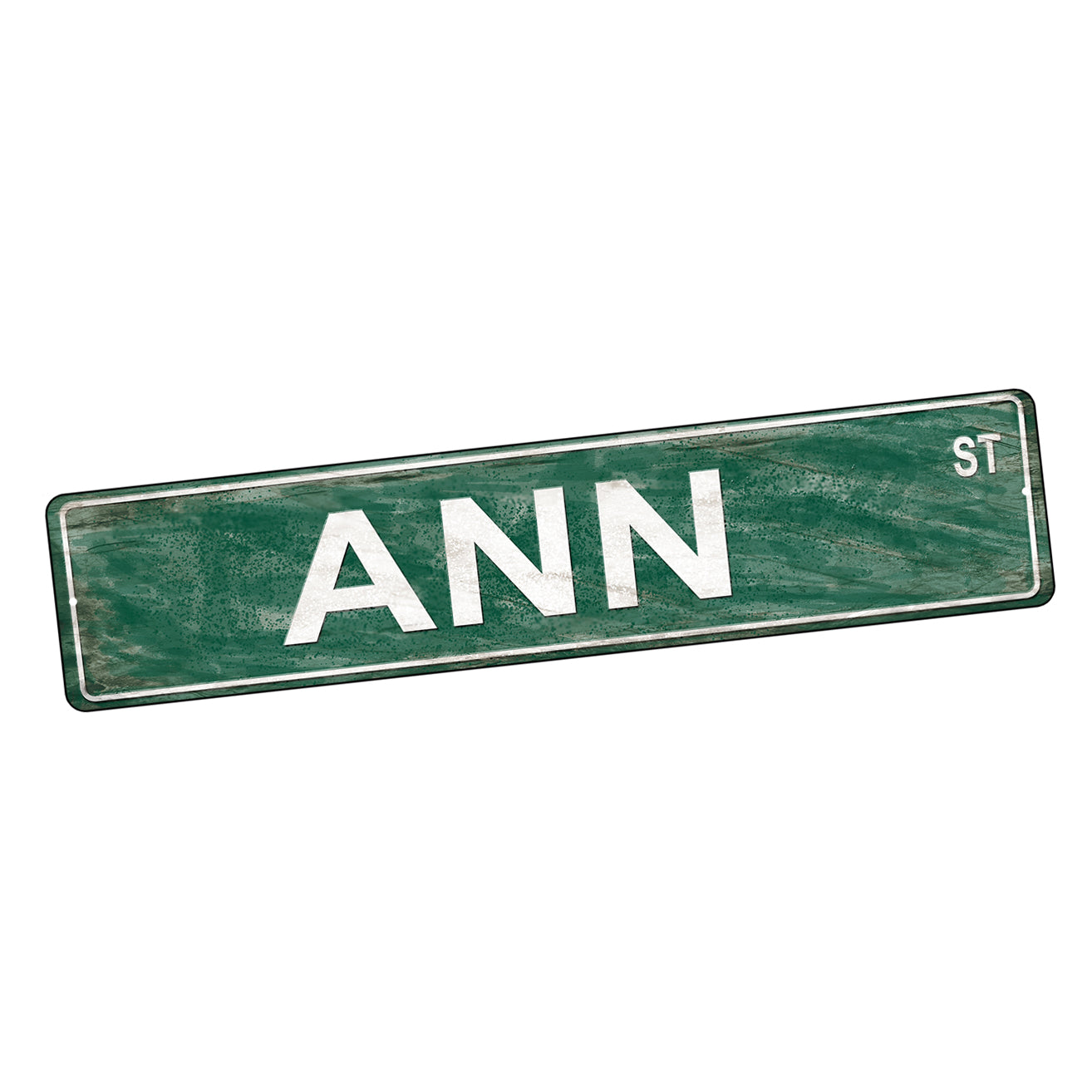 Street Sign 4x18 - Key West Street Names Green White Ann St