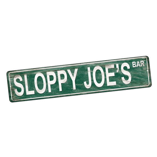 Street Sign 4x18 - Key West Bars Green White Sloppy Joe's