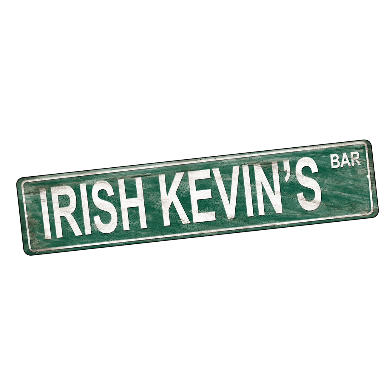 Street Sign 4x18 - Key West Bars Green White Irish Kevin's