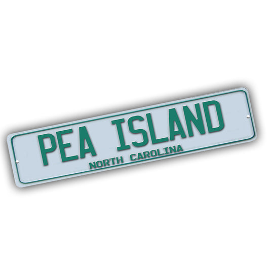 Street Sign 4x18 - The Outer Banks Green White Pea Island NC