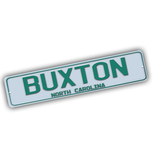 Street Sign 4x18 - The Outer Banks Green White Buxton NC