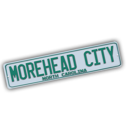Street Sign 4x18 - The Outer Banks Green White Morehead City NC