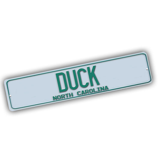 Street Sign 4x18 - The Outer Banks Green White Duck NC