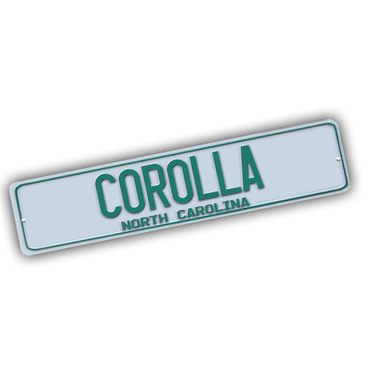 Street Sign 4x18 - The Outer Banks Green White Corolla NC